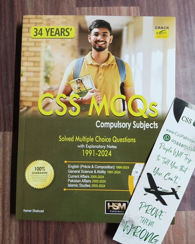 CSS Compulsory Subjects Solved Past Papers MCQs (1991-2024) (34 Years) by HSM