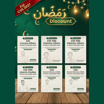 CSS 2027 Ramzan Prep Pack🌙Compulsory Subjects Premium Handwritten Notes Bundle - Pak Affairs V1 & V2, GSA V1 & V2, Islamic Studies, and Current Affairs