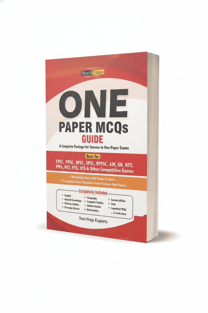 One 1 Paper MCQs Guide By Test Experts JWT