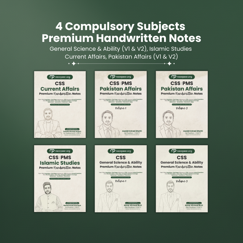 CSS 2027 Compulsory Subjects Premium Handwritten Notes Bundle - Pak Affairs V1 & V2, GSA V1 & V2, Islamic Studies, Current Affairs