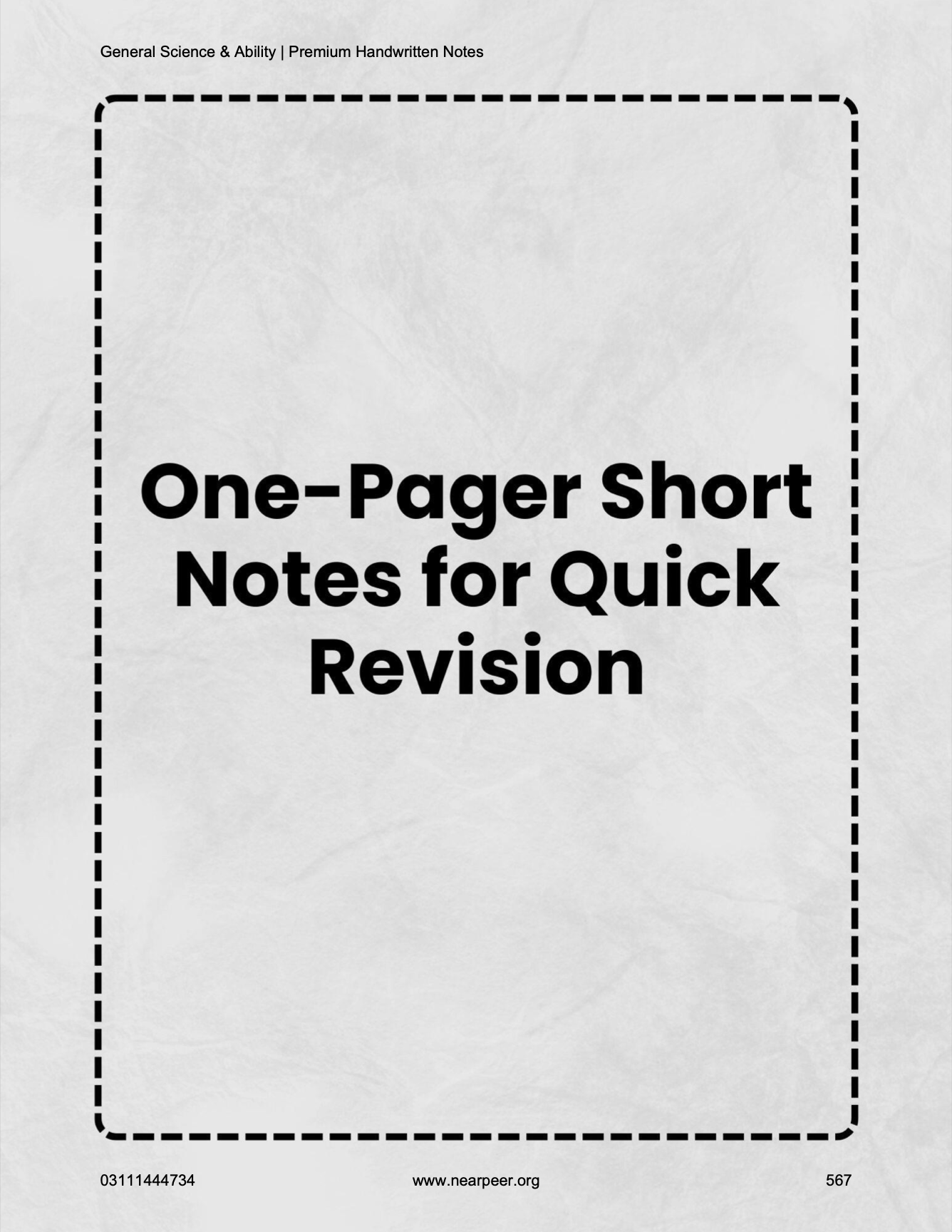 CSS General Science & Ability Premium Handwritten Notes (Vol 1 & Vol 2) by Abrar Ahmad Butt