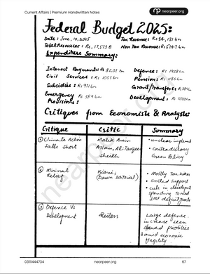 CSS Current Affairs Premium Handwritten Notes by Zohaib Ahmad Anjum