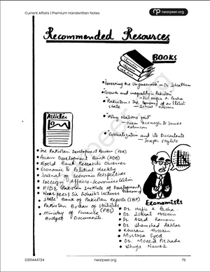 CSS Current Affairs Premium Handwritten Notes by Zohaib Ahmad Anjum