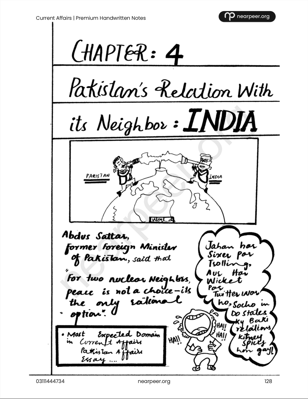 CSS Current Affairs Premium Handwritten Notes by Zohaib Ahmad Anjum