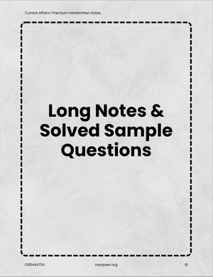 CSS Current Affairs Premium Handwritten Notes by Zohaib Ahmad Anjum