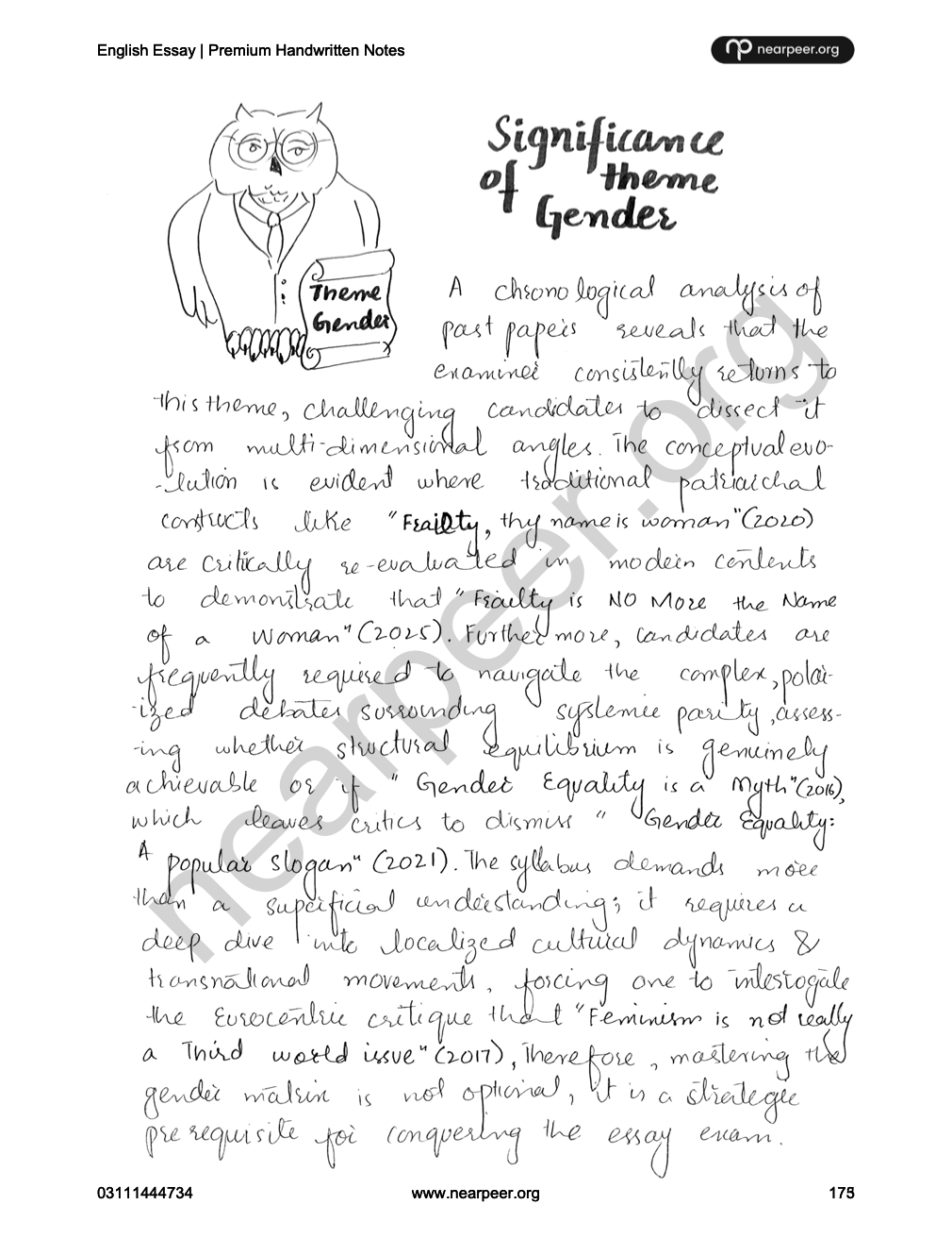 CSS PMS English Essay Premium Handwritten notes by Abrar Ahmad Butt