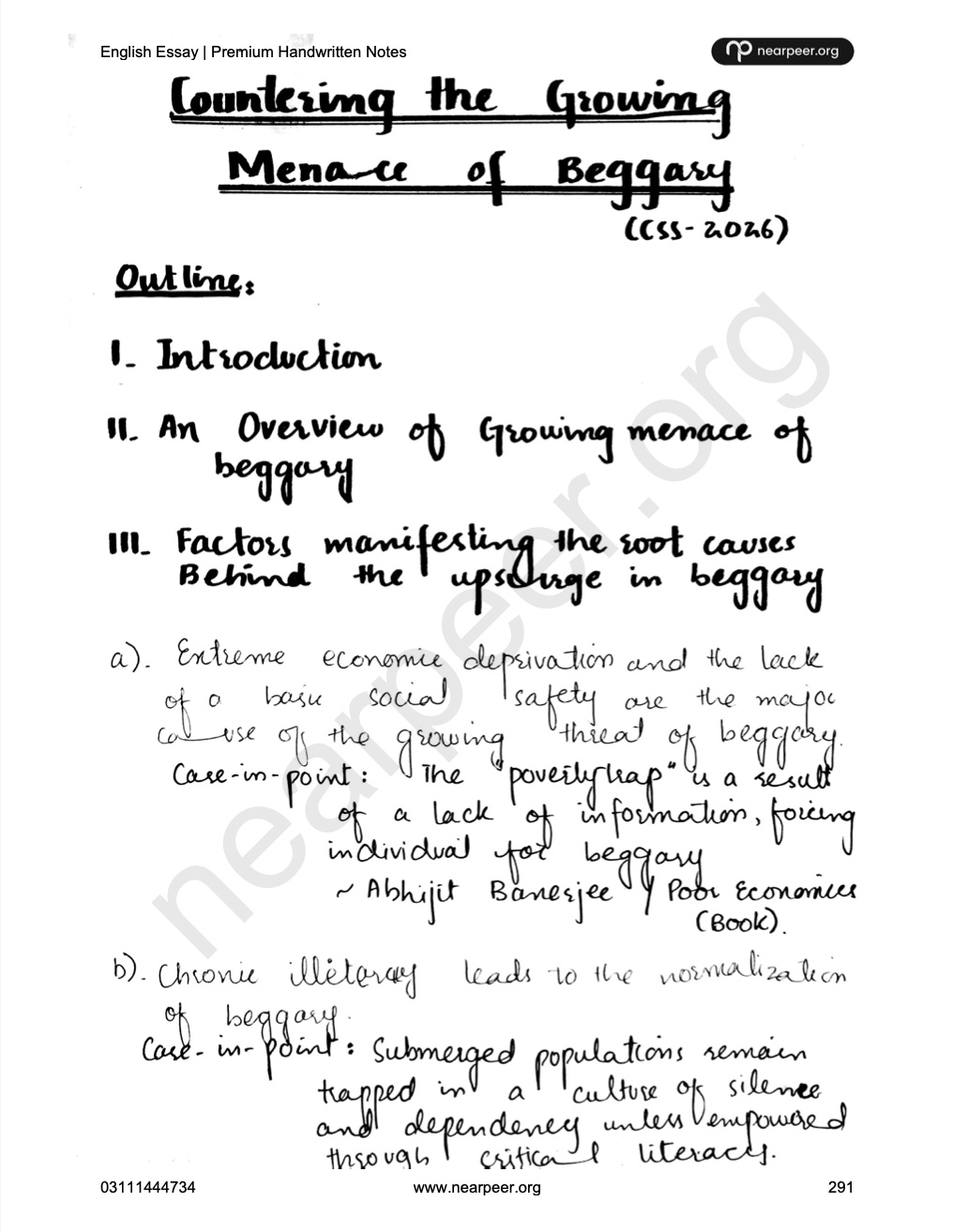 CSS PMS English Essay Premium Handwritten notes by Abrar Ahmad Butt