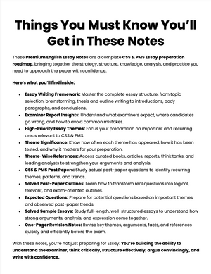 CSS PMS English Essay Premium Handwritten notes by Abrar Ahmad Butt