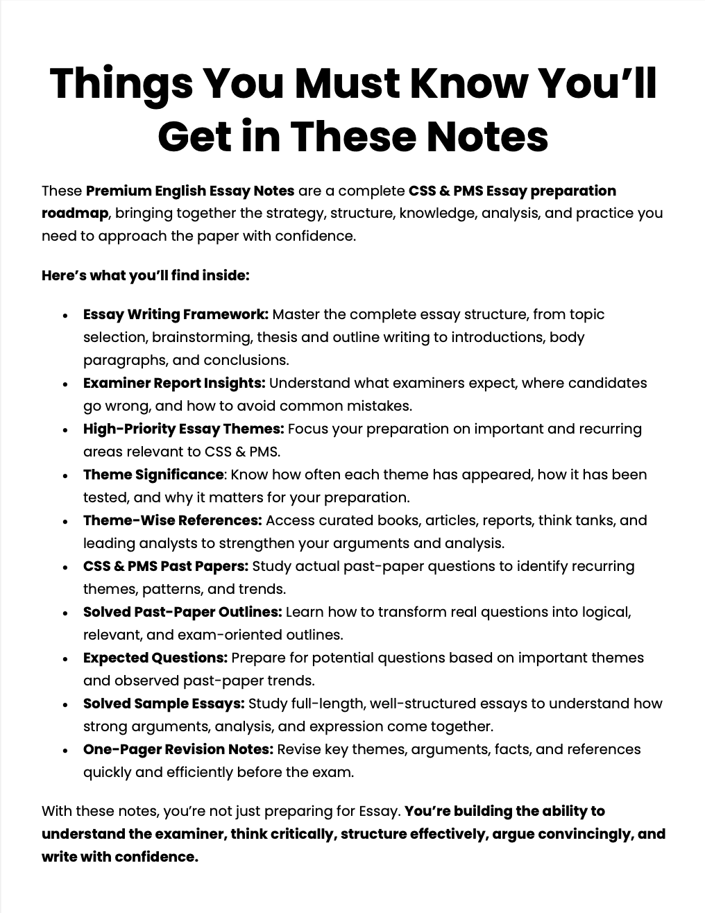 CSS PMS English Essay Premium Handwritten notes by Abrar Ahmad Butt