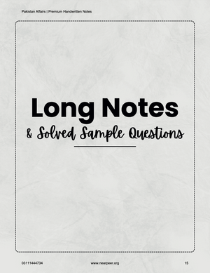 CSS PMS Pakistan Affairs Premium Handwritten notes by Awaid Irshad Bhatti Volume 1 - Nearpeer