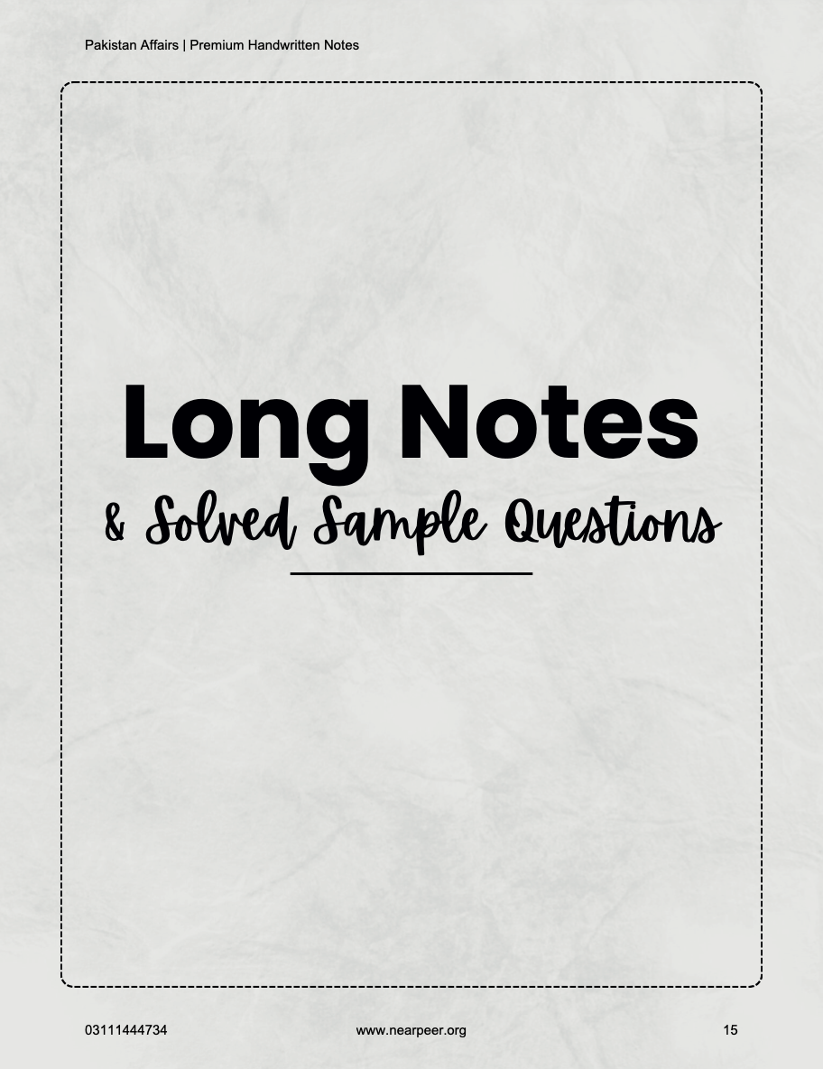 CSS PMS Pakistan Affairs Premium Handwritten notes by Awaid Irshad Bhatti Volume 1 - Nearpeer