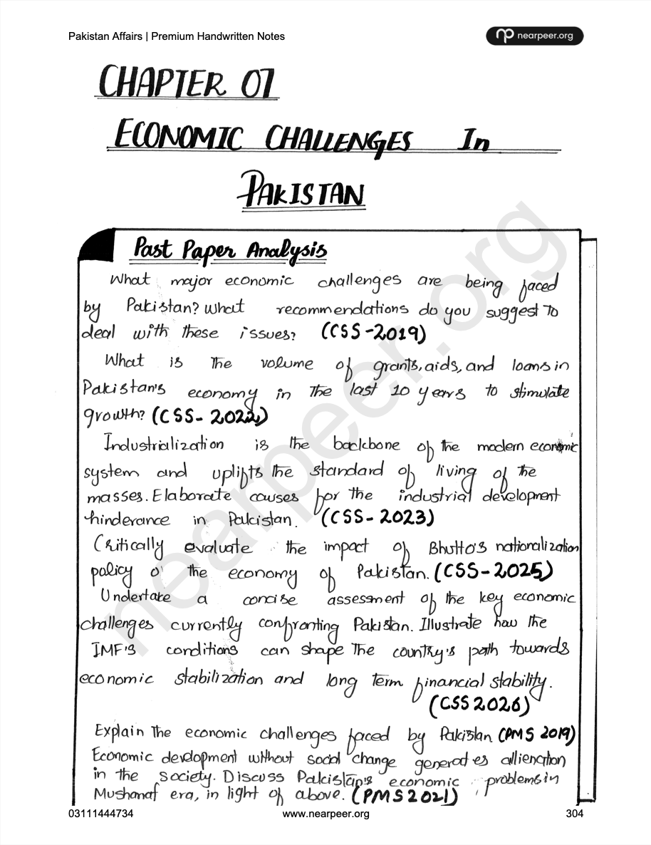 CSS PMS Pakistan Affairs Premium Handwritten notes by Awaid Irshad Bhatti Volume 1 - Nearpeer
