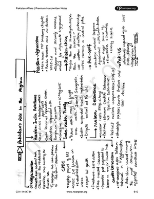 CSS PMS Pakistan Affairs Premium Handwritten notes by Awaid Irshad Bhatti Volume 1 - Nearpeer