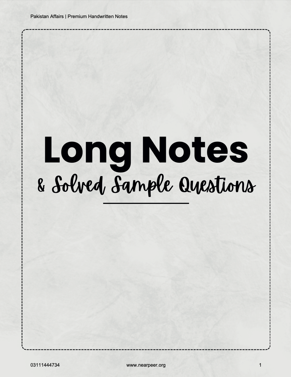 CSS PMS Pakistan Affairs Premium Handwritten Notes (Vol 1 & Vol 2) by Awaid Irshad Bhatti – Nearpeer
