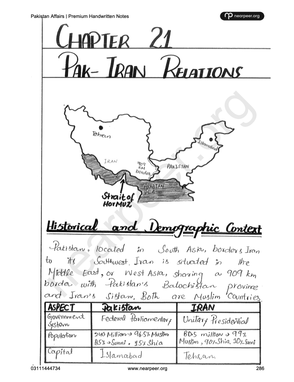 CSS PMS Pakistan Affairs Premium Handwritten Notes by Awaid Irshad Bhatti Volume 2 - Nearpeer