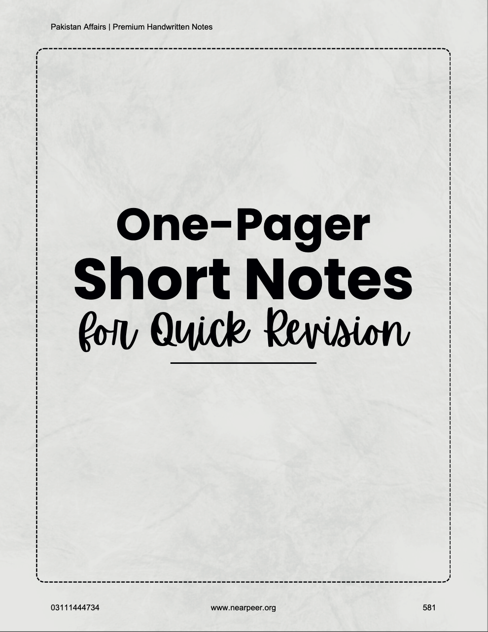 CSS PMS Pakistan Affairs Premium Handwritten Notes (Vol 1 & Vol 2) by Awaid Irshad Bhatti – Nearpeer