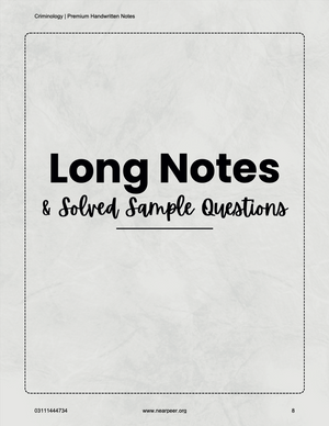 CSS Criminology Premium Handwritten Notes by Hassnain Arshad