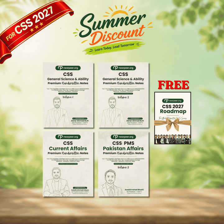 CSS 2027 Compulsory Subjects Premium Handwritten Notes Bundle - Pak Affairs V2, GSA V1 & V2, Current Affairs + FREE Roadmap