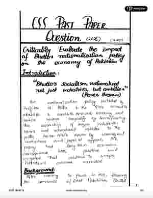 CSS PMS Pakistan Affairs Premium Handwritten notes by Awaid Irshad Bhatti Volume 1 - Nearpeer