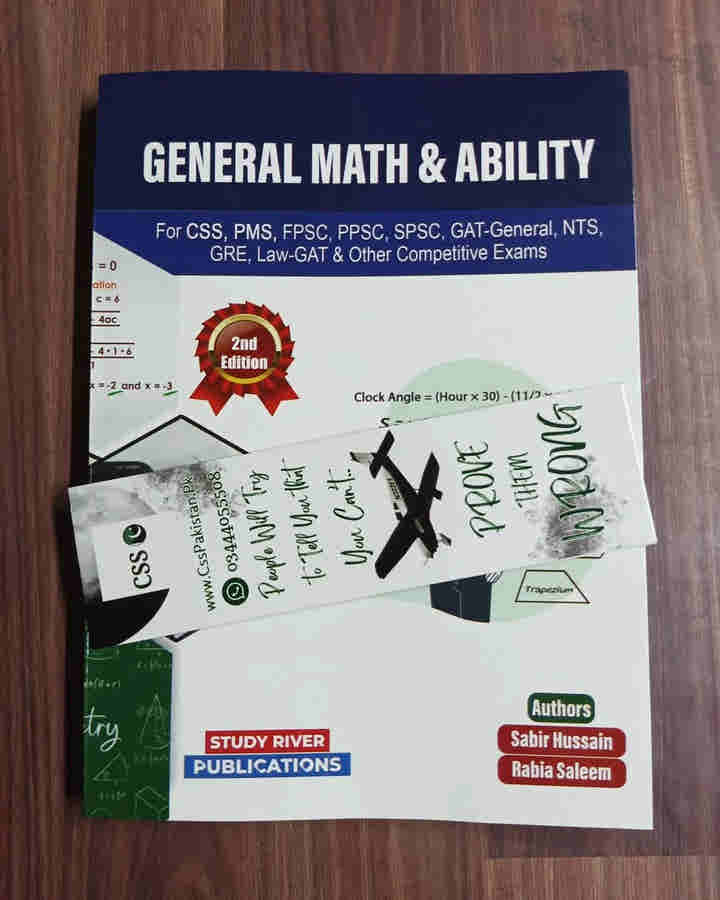 General Mathematics and Ability GMA For CSS by Sabir Hussain and Rabia Saleem Study River Publications