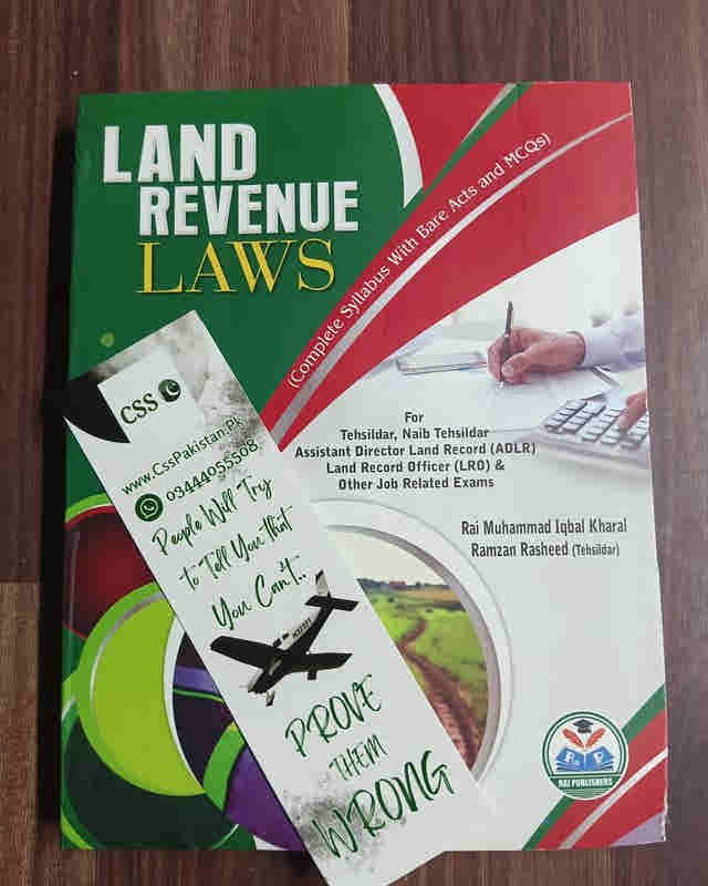 Land Revenue Laws with Bare Acts and MCQs by Rai M. Iqbal Kharal