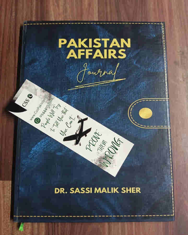 Pakistan Affairs Journal by Dr Sassi Malik Sher